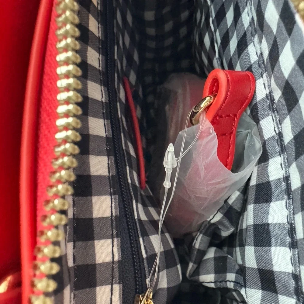 Draper James RSVP Quilted Mini Tote Crossbody Lipstick Red Faux Leather Bag